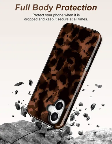 Vista 76 de Jusy Funda compatible con MagSafe con estampado de caparazón de tortuga marrón para iPhone 7/8/SE, cubierta protectora de TPU suave magnética