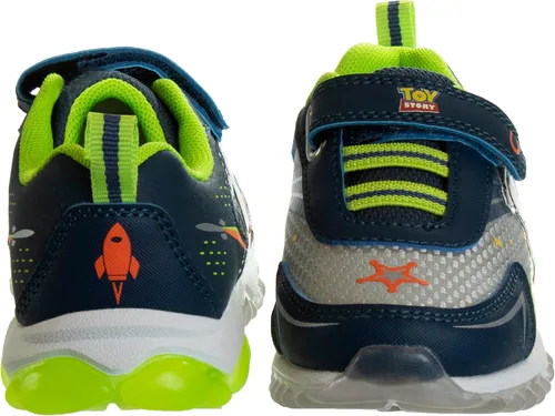 Vista 3 de Disney Pixar Toy Story - Zapatos deportivos para niños Buzz Lightyear y Woody sin cordones iluminados para niños pequeños, tenis deportivos