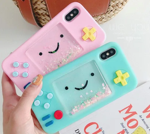 Vista 5 de UnnFiko - Funda Squishy 3D estilo dibujos animados compatible con iPhone 6 / iPhone 6s, diseño de estrellas líquidas creativas, divertida, blanda