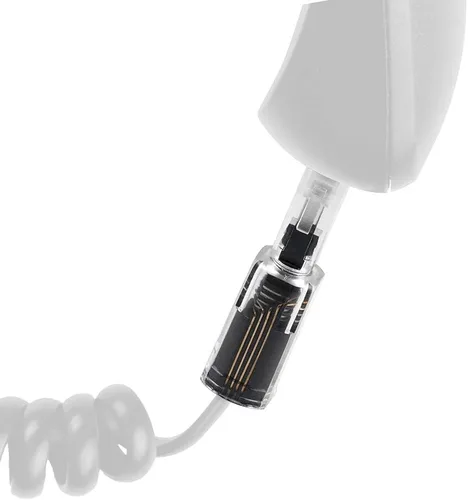 Vista 4 de Power Gear Desenredador de cable telefónico, paquete de 10, rotación de 360 grados sin enredos, enchufe al teléfono fijo, para uso en el hogar u
