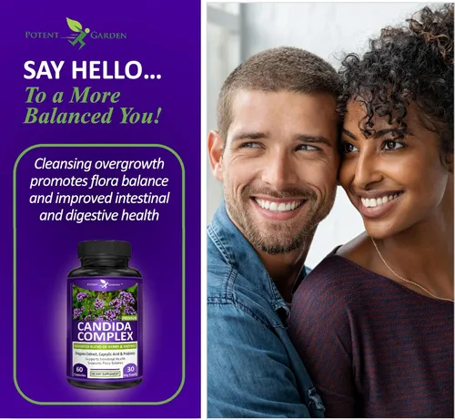 Vista 9 de Potent Garden Candida Complex - Mezcla de orégano y ácido caprílico, complejo de equilibrio de flora intestinal, salud intestinal y apoyo