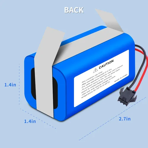 Vista 5 de Batería de vacío de 3400 mAh para Deenkee 600 DK600 DK600 MAX, para Ionvac SmartClean 2000, Tesvor X500 ProT, para BG750 BG700 BG600 MAX, para OKP