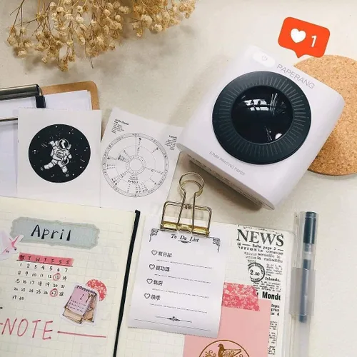 Vista 6 de Paperang P2 Mini impresora fotográfica móvil Bluetooth diario inalámbrico Tutorial Post impresora 304DPI con un rollo de papel térmico regalo gratis
