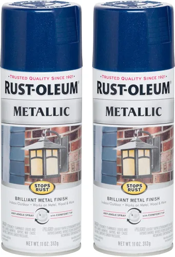 Vista 34 de Rust-Oleum 7274830 Pintura en aerosol metálica que detiene la oxidación, 11 oz, latón antiguo