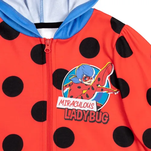 Vista 2 de Miraculous Mariquita Cosplay Sudadera con capucha estampada con cremallera