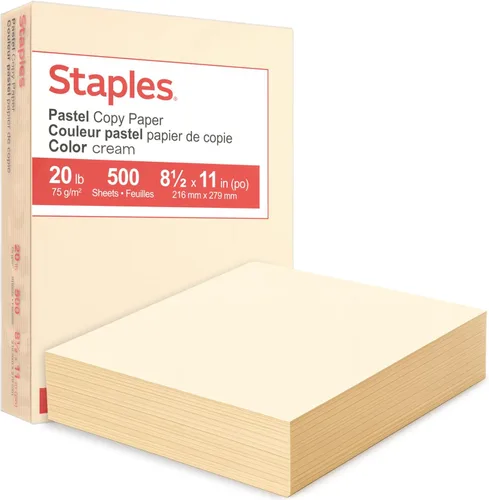 Vista 12 de Staples Papel multiusos pastel reciclado, 20 libras, 8.5 x 11 pulgadas, surtido, 400 hojas/paquete