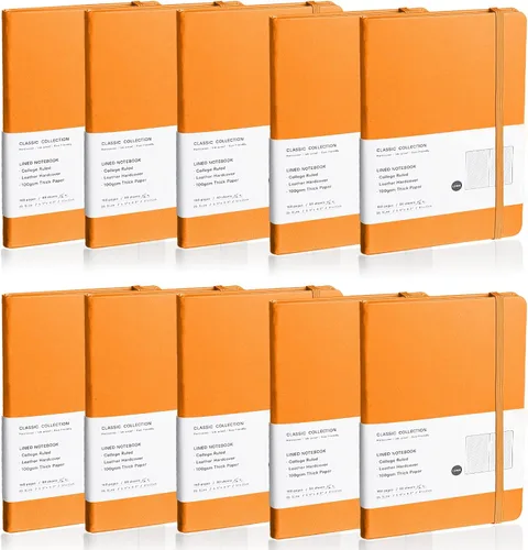 Vista 15 de Cuaderno rayado con tapa dura para hombres y mujeres – Cuadernos para escribir, trabajo, escuela, hogar y notas diarias, 160 páginas – Tamaño A5
