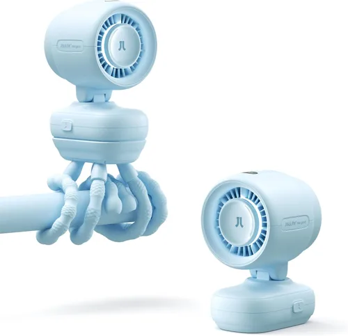 Vista 12 de JISULIFE Ventilador de clip 2026: pequeño y elegante con enfriamiento de 38 Azul