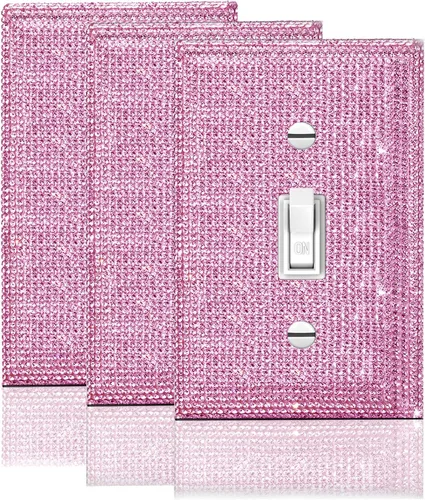 Vista 22 de 1 PC Placa de Pared de Diamantes de Imitación Plateados Brillantes Cubierta de Interruptor de Luz Cubiertas de Interruptor Placas de Pared Diamantes
