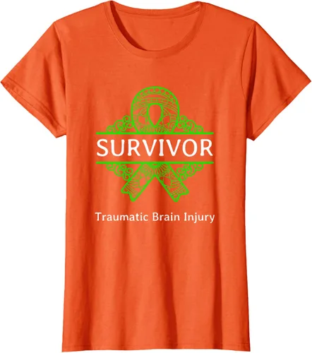 Vista 14 de Camiseta de concientización traumática con cinta verde para supervivientes de lesiones cerebrales, Negro, S