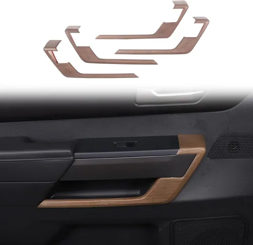 Vista 11 de Cubierta de Panel de Puerta Interior de Automóvil Compatible con Toyot@ Tundra 2022 2023 2024, Cubierta de Panel de Manija de Puerta Interior de ABS