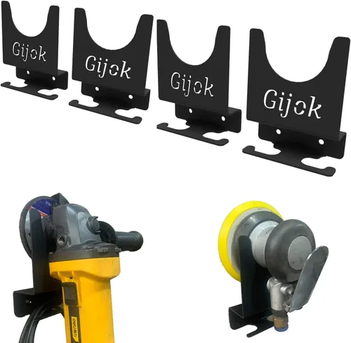 Vista 3 de Soporte para amoladora angular, soporte de pared para amoladora de 5 pulgadas, 1 soporte de pared para llave de impacto, estante de almacenamiento