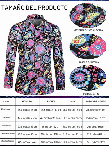 Vista 3 de Mepase Juego de 6 piezas de camisa y pantalones de discoteca de los años 70
