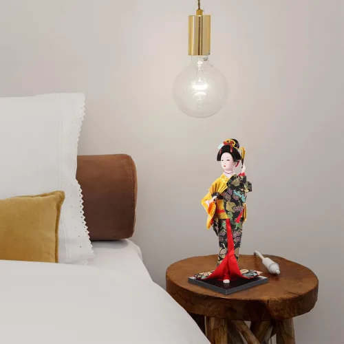 Vista 5 de PRETYZOOM - Figura de geisha japonesa de 11.81 pulgadas, adorno decorativo de escritorio para mesa de restaurante, estilo Izakaya, coleccionable