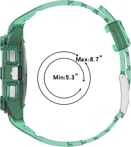 Vista 5 de VeveXiao Glacier - Correa resistente para Samsung Galaxy Watch 4 de 1.575 pulgadas con accesorios de parachoques, Galaxy Watch 4 de 1.575 pulgadas