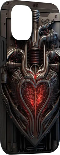 Vista 3 de Funda biomecánica y mecánica con diseño de estilo alienígena para iPhone 14