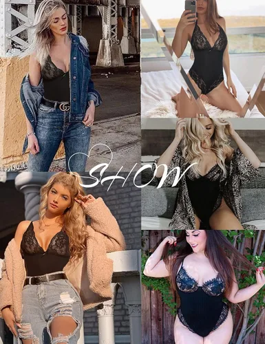 Vista 3 de Avidlove Body de lencería para mujer con broche en la entrepierna, babydoll de una pieza