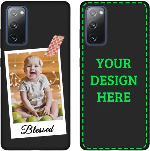 Vista 11 de Funda de teléfono con foto personalizada para Samsung Galaxy S20 FE 5G con imagen, texto, logotipo, nombre, delgada, suave, cubierta negra, regalo