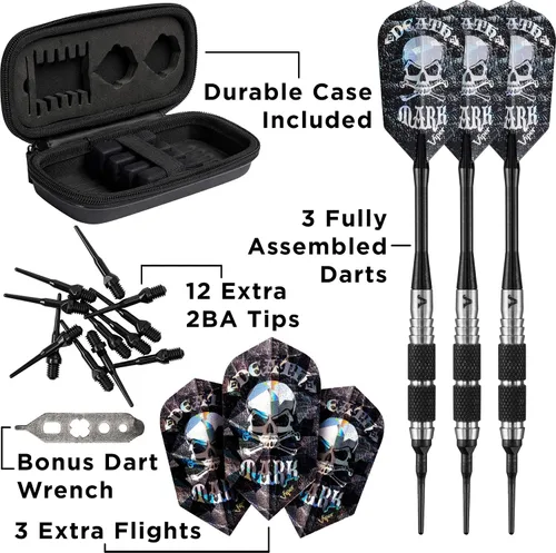 Vista 5 de Viper Desperado - Dardos de punta suave de tungsteno 80% con estuche de almacenamiento/viaje: marca de muerte, 0.63 oz