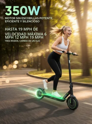 Vista 2 de isinwheel Scooter eléctrico S9 S9 Pro, 19 MPH, 350W, plegable S9Pro Negro