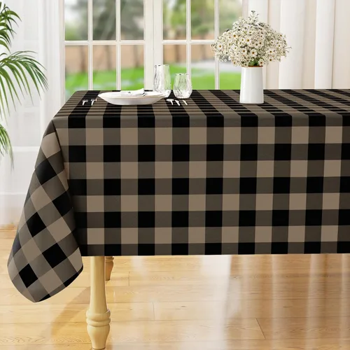 Vista 47 de Misaya - Mantel cuadrado de vinilo impermeable, mantel con respaldo de Aguamarina y blanco