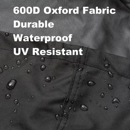 Vista 3 de Terre Products - Funda impermeable para cortacésped, resistente a los rayos UV, material Oxford de poliéster 600D resistente para protección al aire