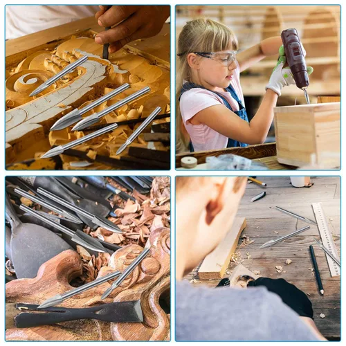 Vista 7 de 10 piezas de brocas de tallado de madera, herramientas de grabado de madera, brocas de tallado rotatorias, accesorios de taladro para carpintería DIY