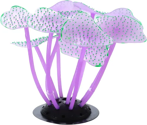 Vista 9 de VOCOSTE Coral de hongo de acuario de silicona suave, verde