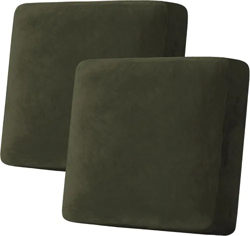 Vista 50 de H.VERSAILTEX Funda de cojín elástica de terciopelo para sofá, funda de cojín de felpa para cojines de silla, protector de muebles, cojín de asiento