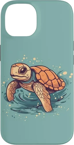 Vista 4 de Funda para iPhone SE (2020) / 7 / 8 Cute Kawaii Sea Turtle in the Ocean