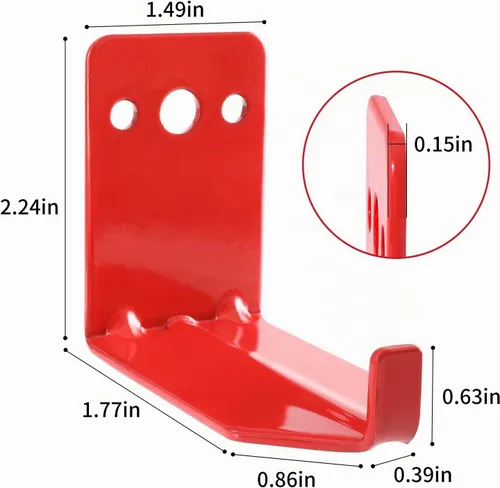 Vista 6 de Huazu Soporte para extintor de incendios, paquete de 4 ganchos de pared para extintores de 5 a 40 libras, soporte universal con tornillos