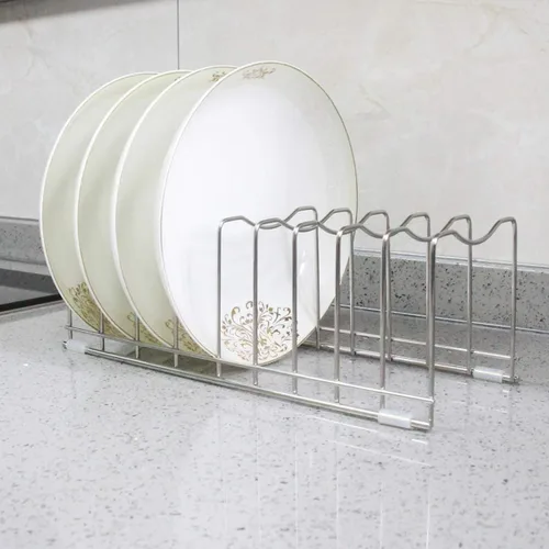 Vista 8 de FLSEPAMB Organizador de tapa para ollas, soporte para tapa de olla de 10 niveles, adecuado para platos de platos, tablas de cortar, ollas