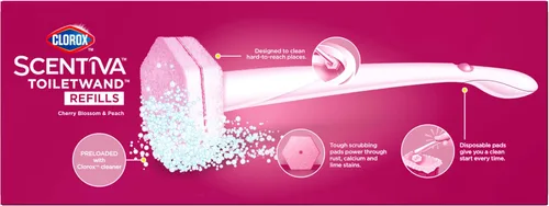 Vista 12 de Clorox Scentiva ToiletWand - Recambios de Cherry Blossom y Peach, 10