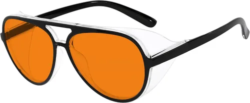 Vista 37 de Eyekepper 100% Gafas Anti-Luz Azul Fitover para Usar Sobre Gafas de Computadora con Lente Ámbar