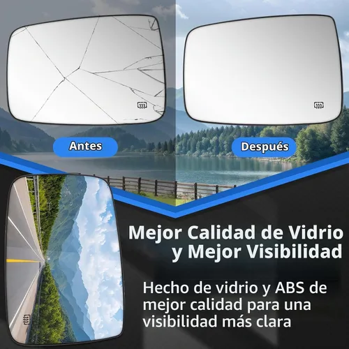 Vista 5 de Espejo lateral del conductor de repuesto para Dodge Ram 1500 2500 2012 2013 2014 2015 2016 2017 2018 2018 – Cristal convexo, espejo retrovisor
