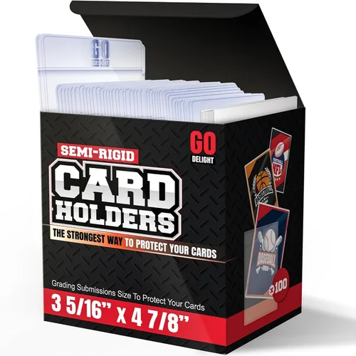 Vista 12 de Tarjeteros semirrígidos para PSA, SGC, BGS, CSG – 100 paquetes – Fundas para tarjetas de béisbol – 50 tarjeteros para tarjetas intercambiables + 50