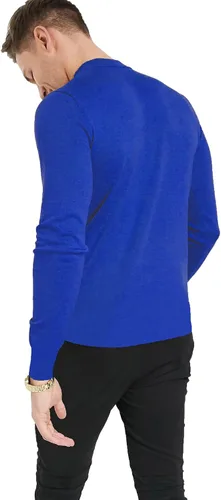 Vista 2 de KINGBEGA Camiseta básica ligera de manga larga para hombre, ajuste regular, cuello alto falso