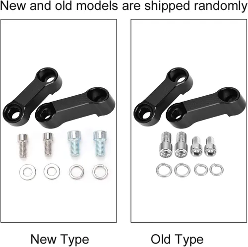 Vista 2 de Adaptador de espejo de motocicleta 0.394 in 0.315 in retrovisor extensor kit para manillar montaje elevador con ajuste universal motocicletas