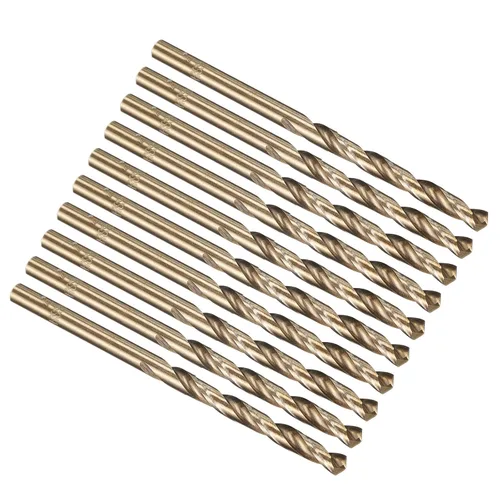 Vista 219 de PATIKIL Broca Jobber de 0.039 in, vástago recto M35 cobalto 5% acero de alta velocidad 135° acabado dorado para metal duro de acero inoxidable - 2
