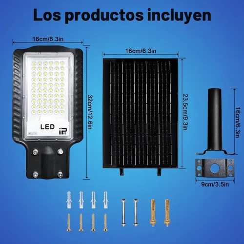 Vista 7 de Luces solares de calle Eleganted al aire libre, luces solares al aire libre impermeables de 10000 lúmenes del atardecer al amanecer, luces solares