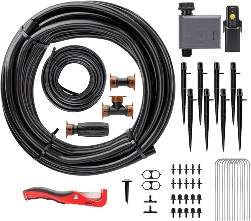 Vista 2 de Orbit 69600 - Kit de riego por goteo para arbustos y macizos de flores con temporizador inteligente de riego de manguera B-hyve (Gen 2)