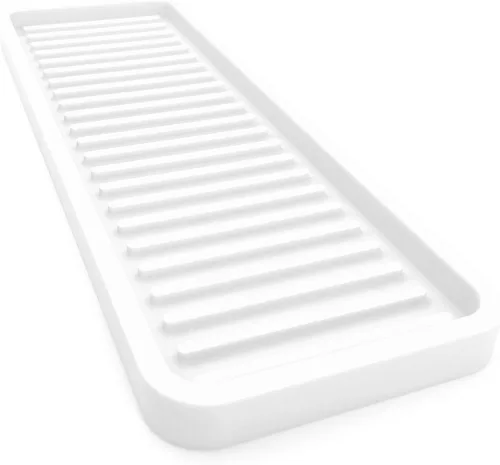 Vista 35 de Bandeja organizadora para fregadero de cocina de silicona, soporte de esponja y protector de encimera Plato y bandeja dispensadora de jabón