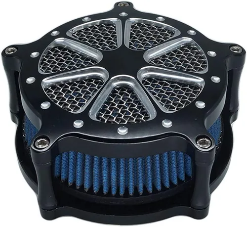 Vista 2 de Filtro de aire de admisión CNC Cut Filtro de aire Venturi Kit de cromo para Harley Dyna 2000 - 2017 Softail 2000 - 2015 Touring 2000 - 2007 Fitment