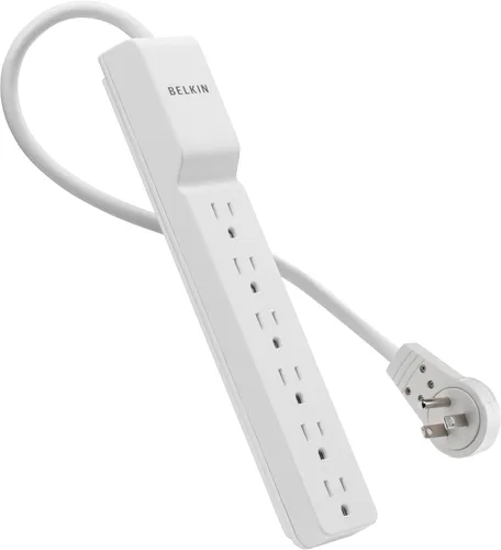 Vista 5 de Belkin Regleta de alimentación de 6 salidas con cable de 3 pies, color blanco