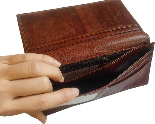Vista 135 de Hombres Cool Eagle Wolf Caballo Totem Cuero Vaca Vertical Cartera Cremallera Multi-tarjeta Titular, Tótem de caballo, Minimalista