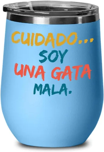 Vista 5 de Regalo para primas Taza de cafe para hermana Perfecto regalo para graduados, profesionales y estudiantes Vaso con afirmaciones positivas, Azul