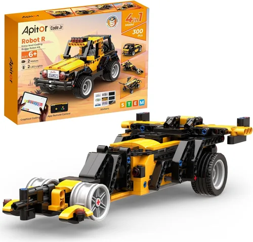 Vista 10 de Apitor STEM Robot Toy 6 en 1 Kit de construcción de robot para niños de 8 a 12 años, aplicación de control remoto, juguetes de codificación STEM