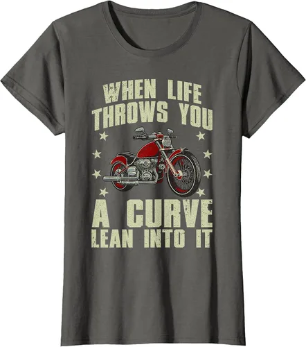 Vista 31 de Funny Motorcycle Racer Design for Men Women Motorcycle Lover T-Shirt Asphalt Grey