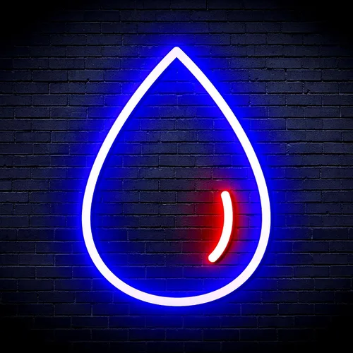 Vista 30 de ADVPRO Señal de neón del silicón LED de la flexión de la gota de agua - azul - st16s32-fnu0070-b