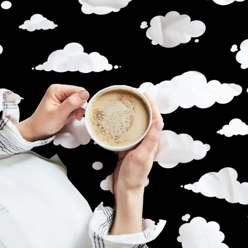 Vista 5 de Sumedha Manta de nube en blanco y negro, regalo de nube para niñas y niños, franela ligera súper suave, extra pequeña de 40 x 30 pulgadas